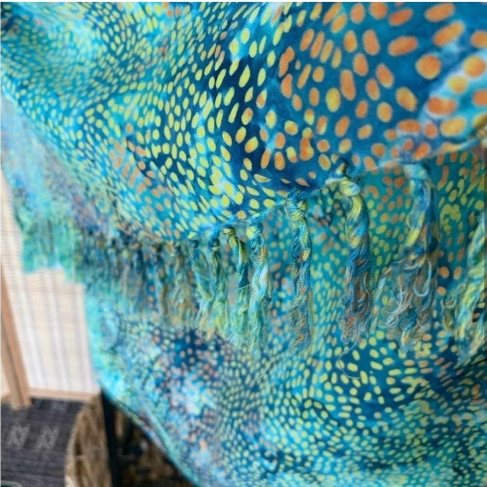 OndadeMar colorful hand dyed 100% rayon Pareo , scarf , shawl 0Z - Picture 6 of 9